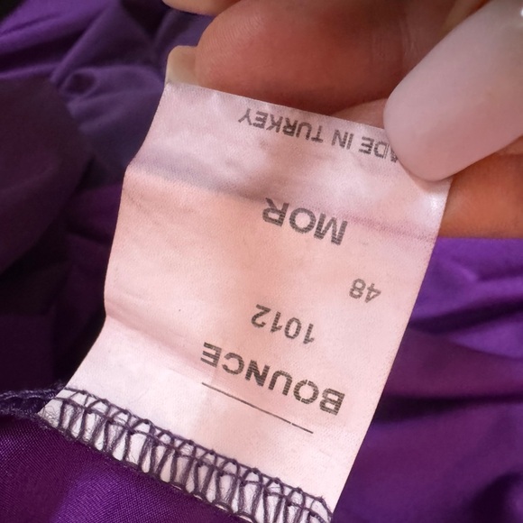 BOUNCE VINTAGE Elegant Purple Draped Dress Size 48. E45 - Picture 7 of 16